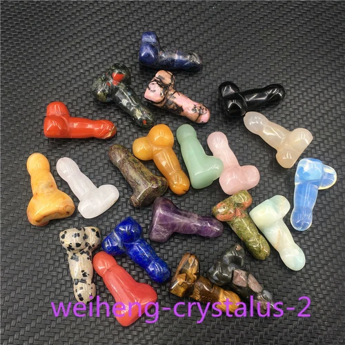 Wholesale Natural mix mini Penis Carved quartz Crystal Massager Wand Healing - Picture 11 of 296