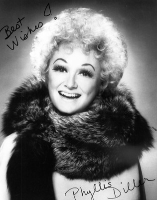 Phyllis Diller+ - tolles signiertes schönes Großfoto