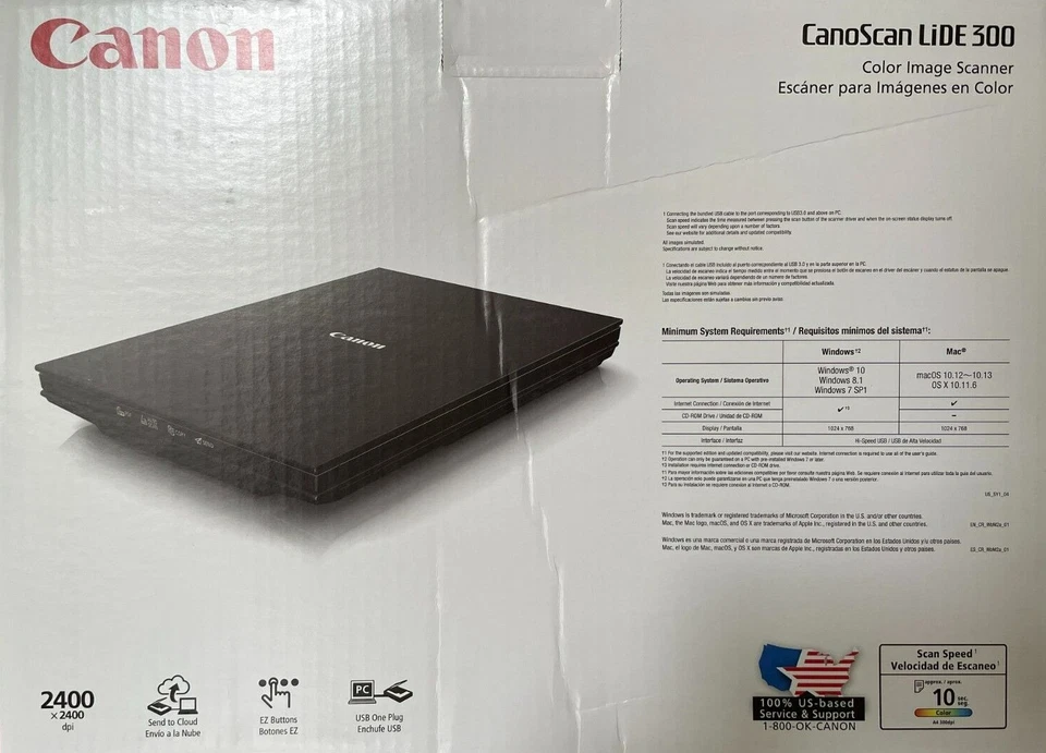 Canon - 2995C002AA - CanoScan LiDE 300 Flatbed Scanner - 2400 dpi Optical - Image 2 of 4