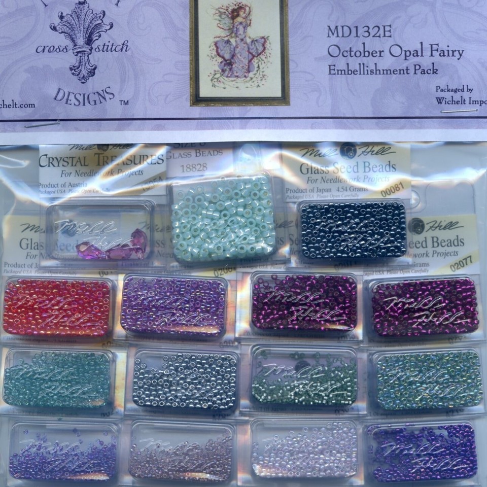 october-opal-fairy-kit-cross-stitch-chart-bead-braid-mirabilia-md132-ebay