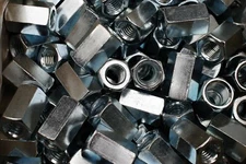 (100) Hex Coupling Reducer Nuts 3/8-16 to 1/4-20 x 1 Threaded Rod Connectors