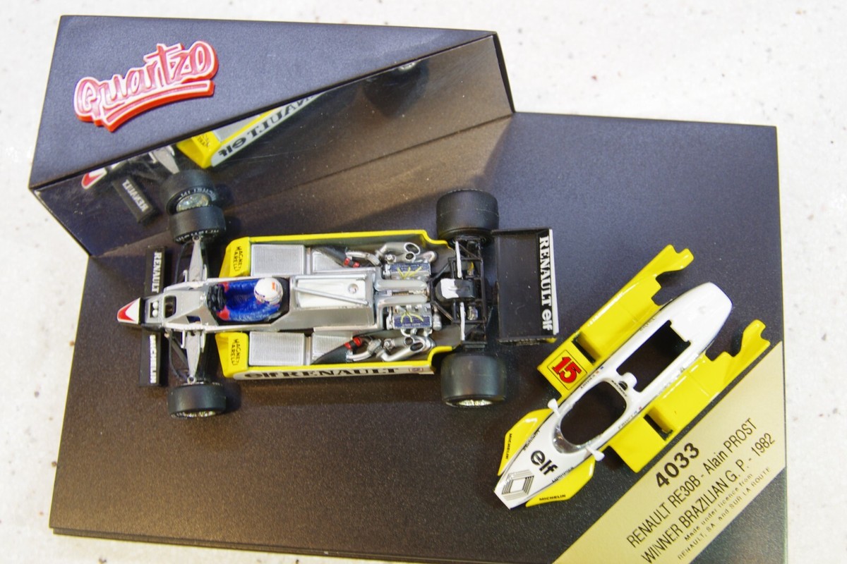 1/43 Quartzo F1 1982 Renault RE30B #15 Brazil Winner Alain 1/43 Quartzo F1 1982 Renault RE30B #15 Brazil Winner Alain