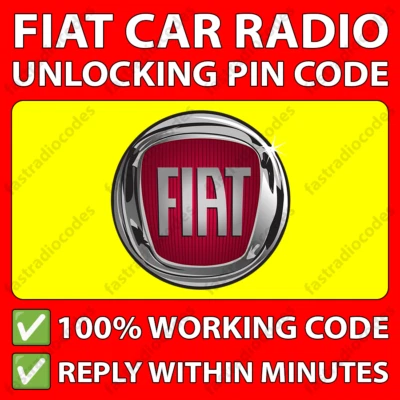 ✅FIAT RADIO CODE UNLOCK SERVICE FOR BLAUPUNKT PUNTO DOBLO ABARTH - ALL MODELS✅