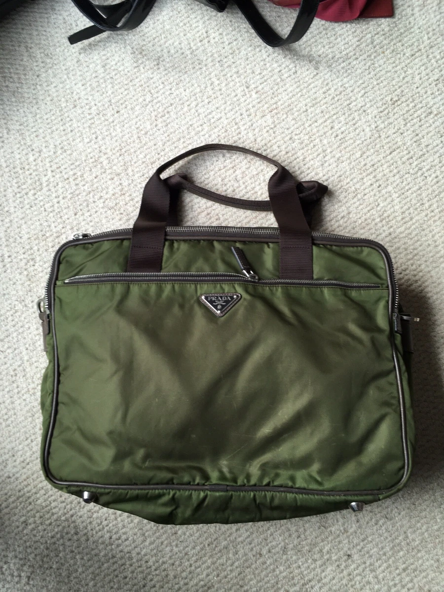Prada Men s Green Nylon Travel Bag