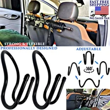 2PCS VEHICLE GUN RACK SEAT HOOK TRANSPORT RIFLE SHOTGUN HOLDER FOR CAR ATV TRUCK