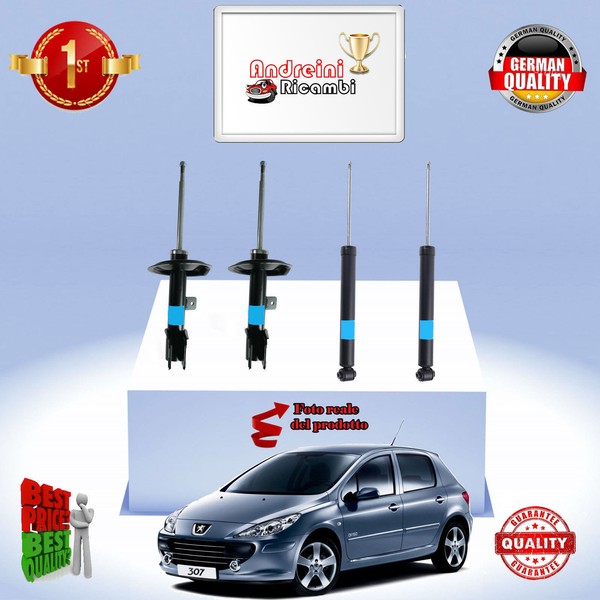 KIT 4 DÄMpfer Ant+ Hinten Peugeot 307 1.6 16V 80KW 109PS AB 2004 -> A90-image