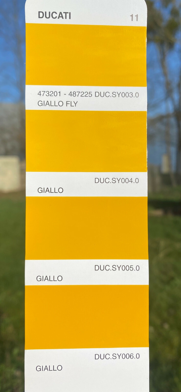 Peinture Ducati Giallo Fly finition premium brillant direct avec durcisseur carrosserie