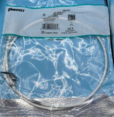 Panduit CAT 6A PERFORMANCE UTP 3 foot PATCH CORD UTP28X3-WHITE-NEW-FAST SHIPPING