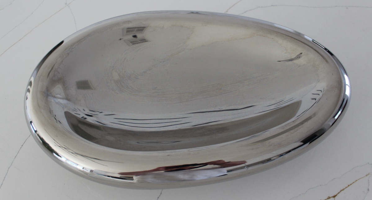 Nigel Coates 2004 Chrome Biomorphic, large Bowl ALESSI ,Made