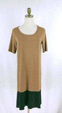 Women's J. Jill Wearever Collection Brown Black Short Sleeved Dress Size Small