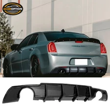 Fits 15-23 Chrysler 300 Rear Bumper Lip Diffuser Spoiler Gloss Black
