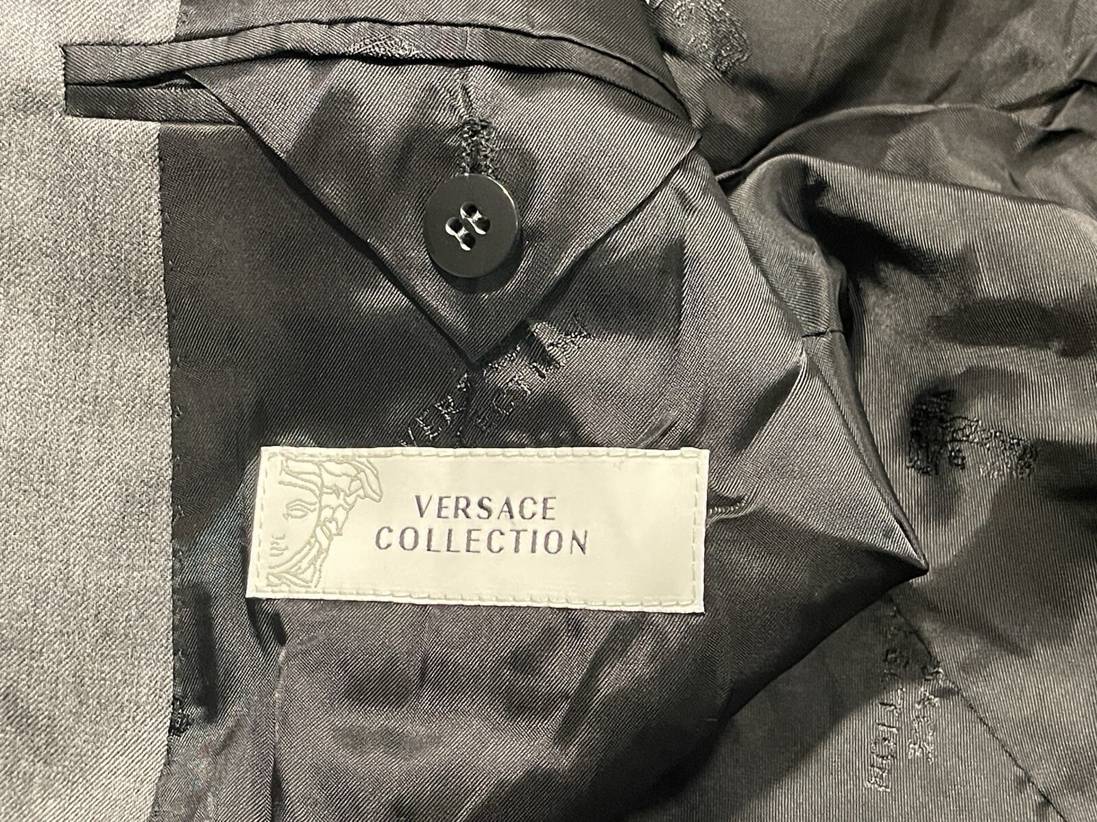 Versace Collection Gray 100% Wool 2-Button Classi… - image 9