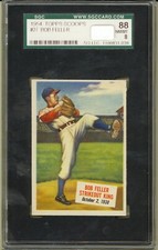 1954 Topps Scoop #27 BOB FELLER Cleveland Indians HOF SGC 8 Scoops