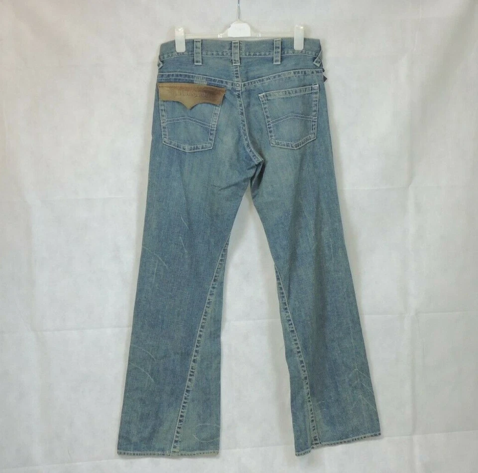 Aj ARMANI Distressed Weites Bein Jeans Größe W31 X 36L D5P41CM CR013 Aa 03 - Bild 3 von 4