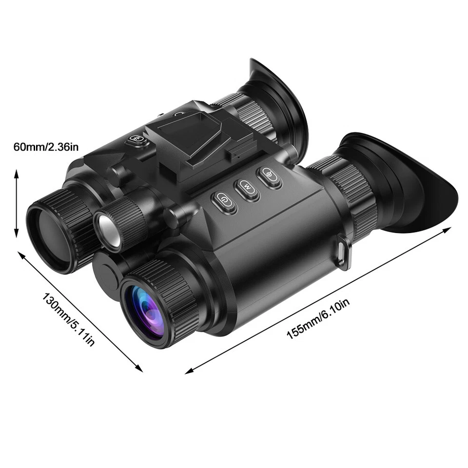 4K Hunting Infrared Night Vision Binoculars 3D Head Mounted Goggles 8X Zoom 300M - Image 4 of 4