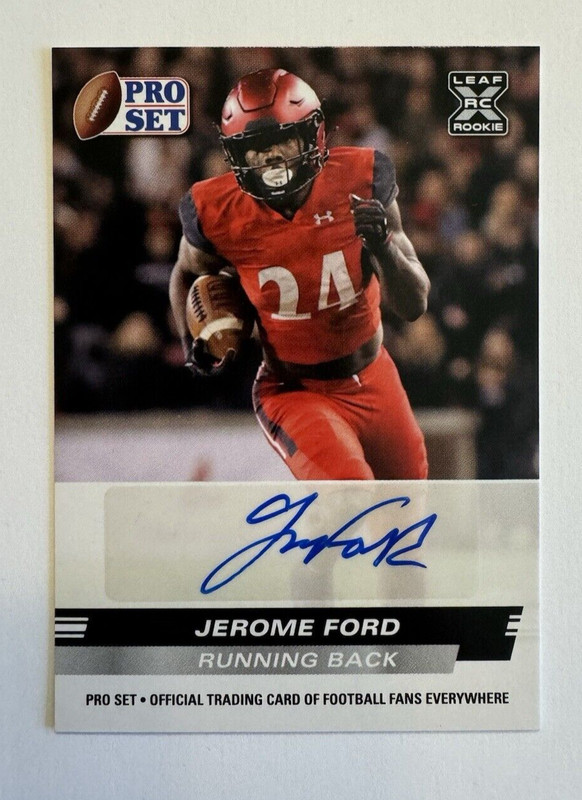 2022 Leaf Pro Set Football - Jerome Ford #PSA-JF2 - RC - Autograph