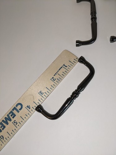 (7) Williamsburg 3-1/2 Inch Center to Center ?Black Mist? Cabinet Door Pull - Picture 3 of 5