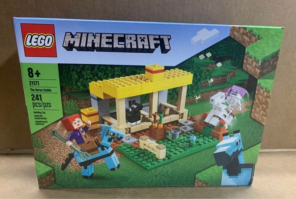 New Sealed LEGO Minecraft The Horse Stable 21171 Building Toy Featuring Skeleton