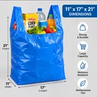 Large Vest Carrier Bags Heavy Duty Plastic Shopping Grocery Takeaway 100 Pack