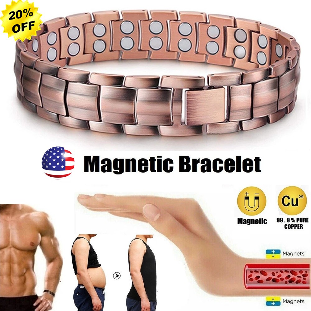 Arthritis Therapy Pure Copper Magnetic Bracelet Weight Loss Bangles Health Care