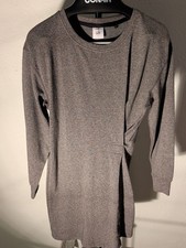 Cabi Gray Dress Size S Rouched Type Accent On Hip. Comfy Cotton Poly Mix