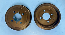 Pair Of New Rear Brake Drums Premium Black Zinc Coated Triumph Spitfire
