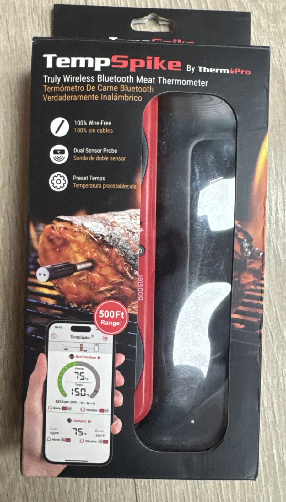 ThermoPro tempspike truly wireless Bluetooth meat thermometer ( TP960W )