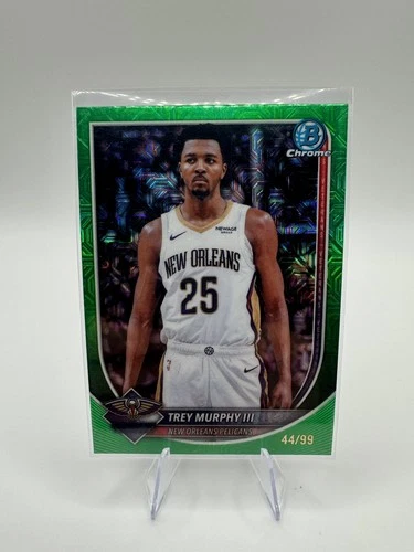 2025-26 Bowman Chrome Trey Murphy III BCV-141 Chrome Green Mojo Refractor #/99