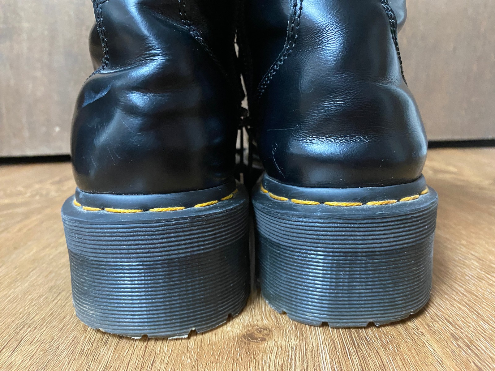 Dr Doc Martens Jadon Hi Platform Black Leather Boots Size Mens 10 Womens 11 image 7