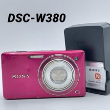 Used SONY CyberShot DSC-W380 Pink Tested Working w/Charger Battery From JAPAN