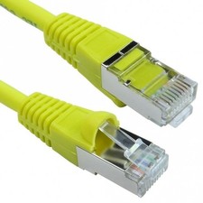 Yellow 8m Ethernet Cable CAT6 Full Copper Screened Quality Network Lead S/FTP