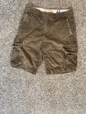 American Eagle Outfitters Men's Brown Cotton Cargo Shorts with Pockets