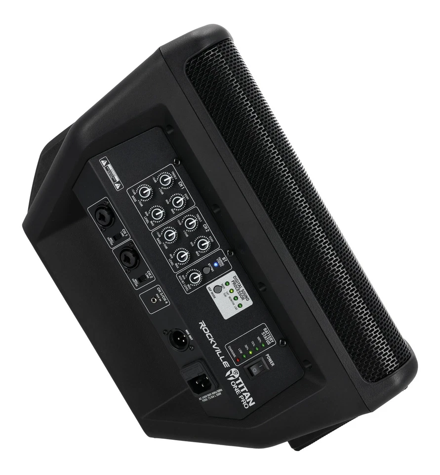 Sistema de altavoces PA Rockville TITAN ONE PRO rendimiento en vivo alimentado por batería de 8" Foto 2 de 4