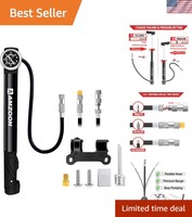 Fahrradpumpe Mit Manometer, VerläNgerter Schlauch, Mini-Pumpe, Geeignet FüR S...