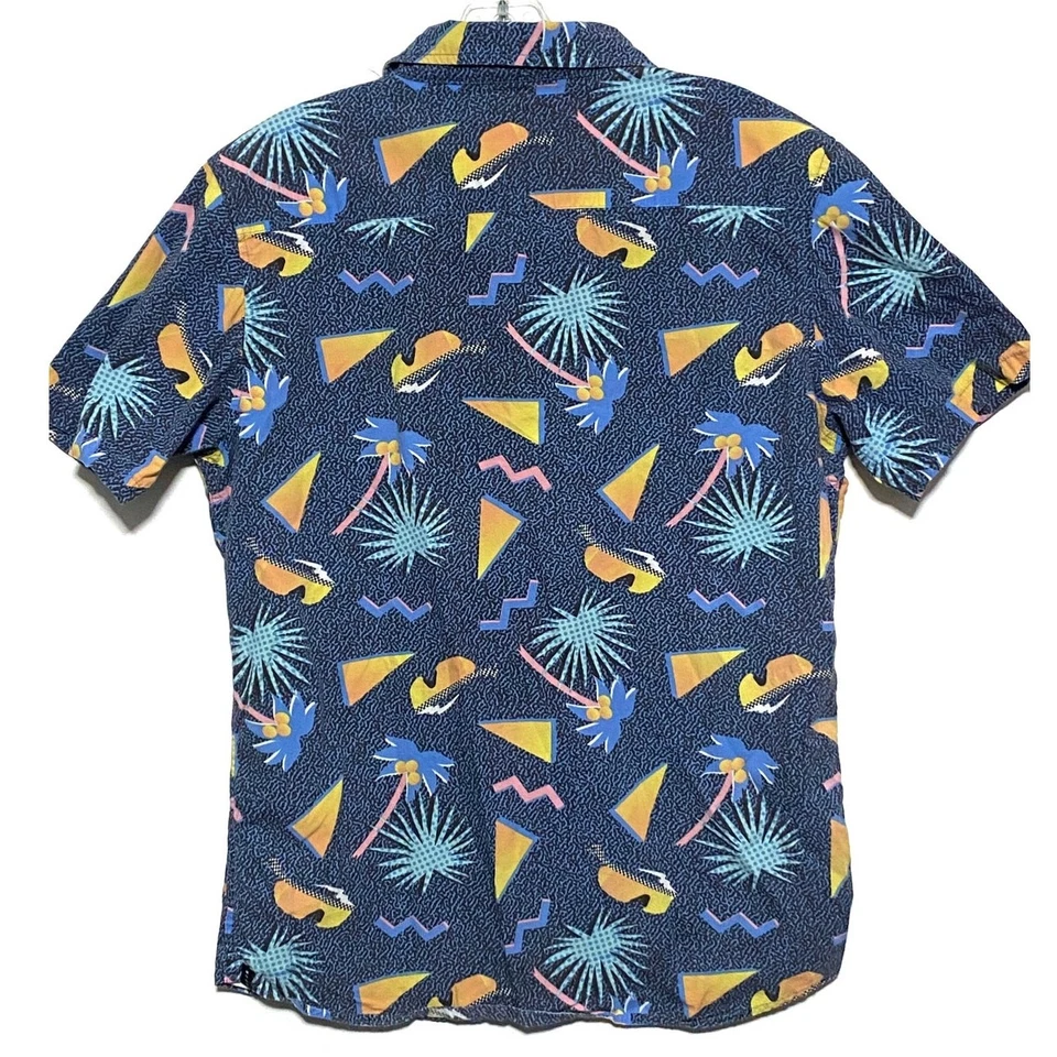 Camisa Neff Retro Hawaiana Tropical Estampado Completo Botón Para Hombres S 80s 90s Patinador  Foto 2 de 4