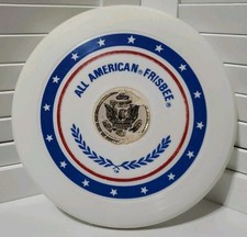 Vtg Wham-O All American Frisbee Red White Blue 1965 Mold 20 1973 Sticker