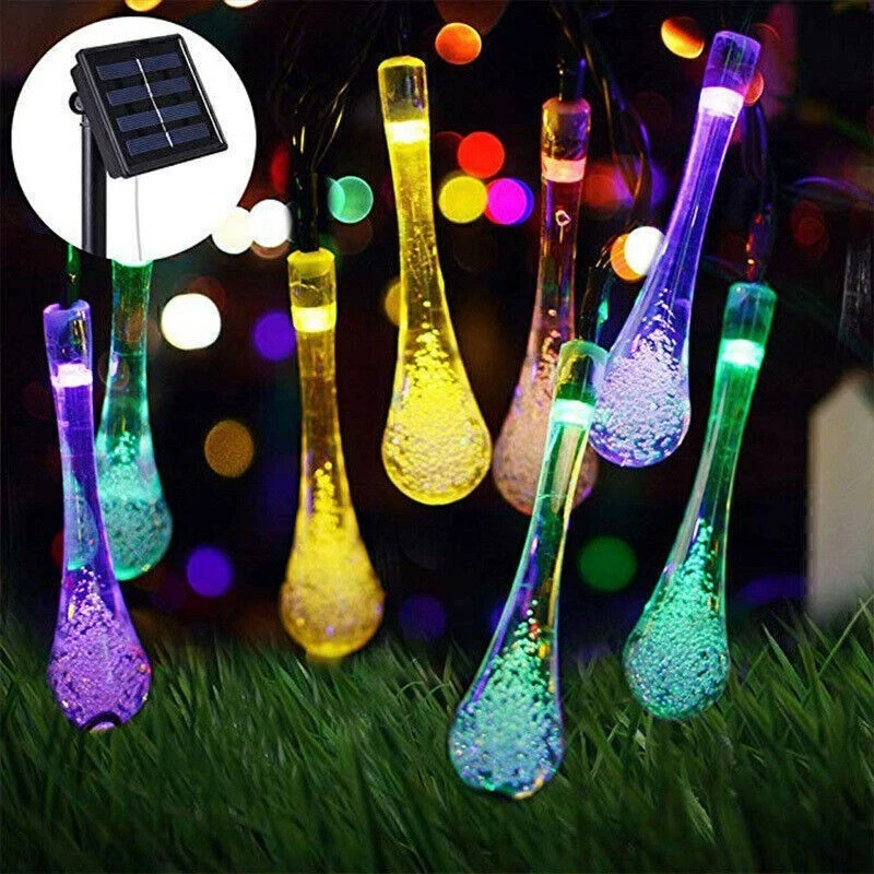 30 LED Waterproof Garden Party Wedding Solar String Lights Yard Fairy Lamp Decor - Image 2 of 4