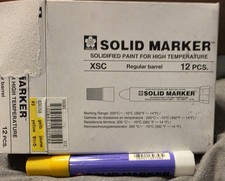 Sakura Solid Paint Markers YELLOW XSC-3 BOX OF 12 STREAKS, GREASE PENS