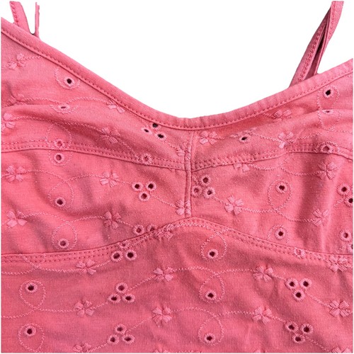 JAY JAYs Women's Orange Lace Crop Singlet Spaghetti Strap Cotton Top Size S - Picture 3 of 7