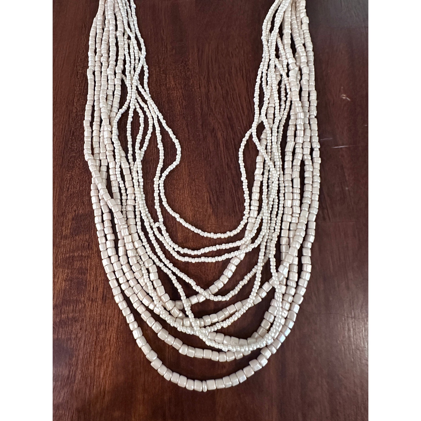 Beaded Strand Necklace Multi Layer Statement Fash… - image 2