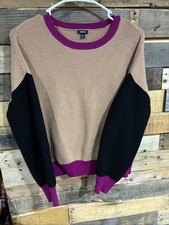 Express Women's Crewneck Easy Care Long Sleeved Relaxed Fit Sweater Size Medium