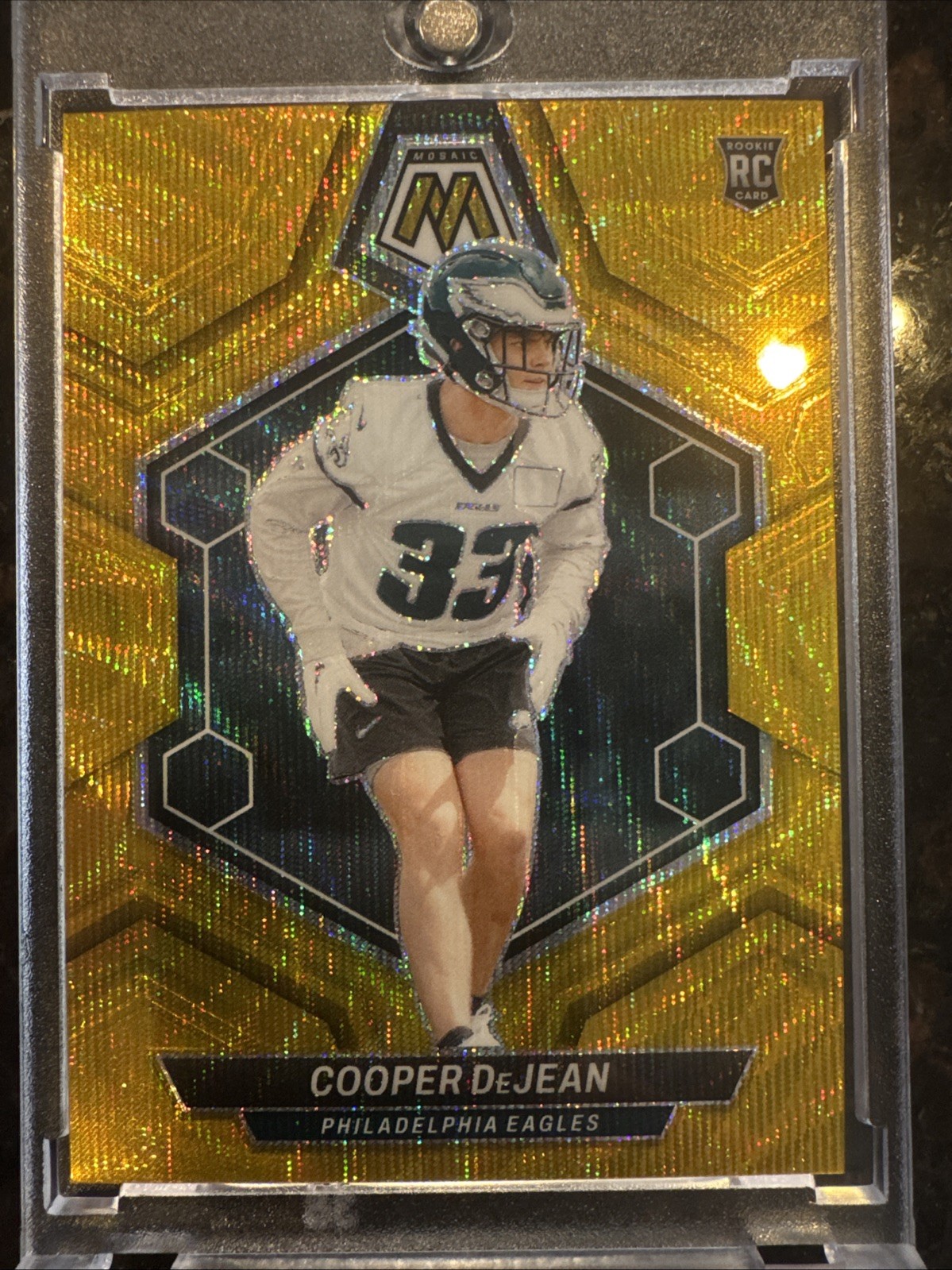 2024 Panini Mosaic - Rookies Cooper DeJean #340 Gold Wave Mosaic Prizm /17 (RC)