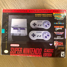 Nintendo SNES Classic Edition Console HDMI Gray/Purple Games Included