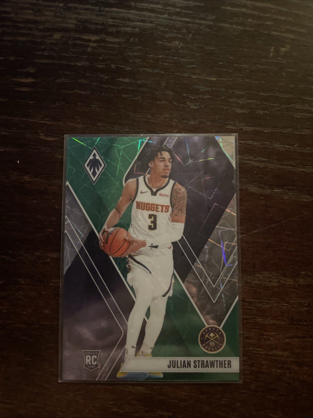 2023-24 Panini Phoenix - Rookies Julian Strawther #283 Green Lazer Phoenix /175