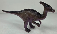 Unbranded Brown  Purple Parasaurolophus 4.5" Long Dinosaur Toy Figure China