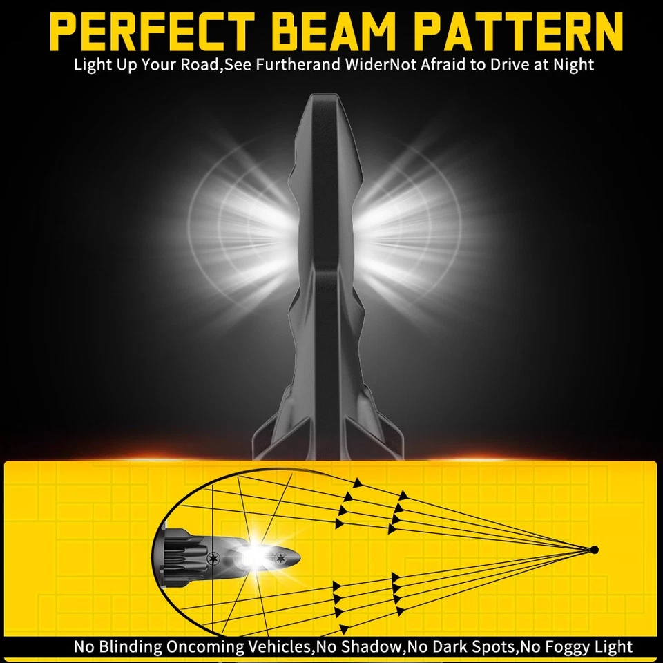 Faros LED 60000LM para Nissan Tiida 2016-2018 sedán 4 puertas 1,6 L/1,8 L 6x Foto 3 de 4