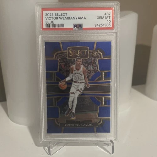 Panini 2023-24 Select Victor Wembanyama #87 Blue Prizm Rookie Concourse PSA 10