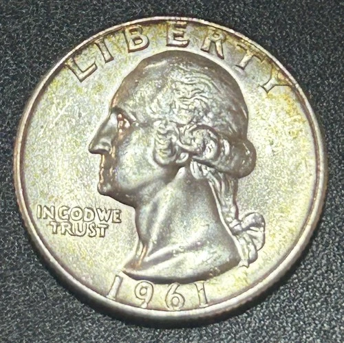 1961 D Washington Quarter - BU Condition -Some Toning Silver