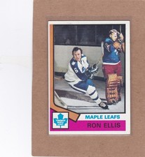 1974-75 TOPPS HOCKEY RON ELLIS #12 MAPLE LEAFS EX/EX+ *A45257