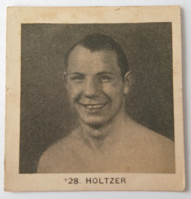 GLOBO 1937 Carte Serie CHAMPION Tous Sports Boxing card Boxen #28 MAURICE HOLTZER